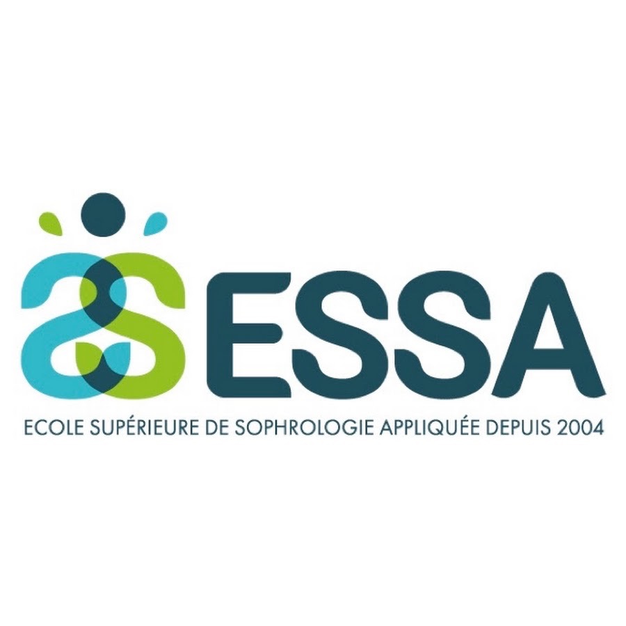 Logo ESSA, figure méditative et sigle de l'école.