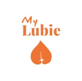 Logo My Lubie, typographie orange et pictogramme.
